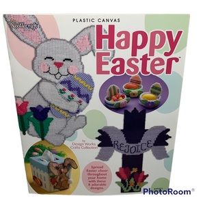 Happy Easter plastics canvas needlework crafts 8 designs